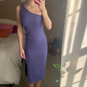 Cupshe- Purple one shoulder maxi dress